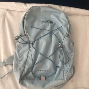 north face blue jester backpack